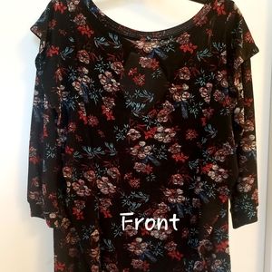 Free People Top, 3/4 Sleeve, Ruffle